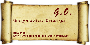 Gregorovics Orsolya névjegykártya